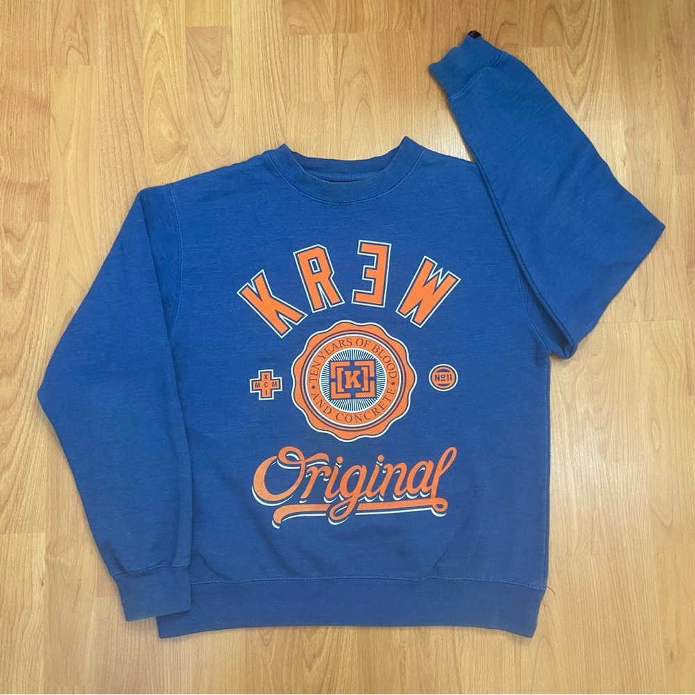 Vintage Krew Men’s Krew Original Spell Out Sweatshirt Small